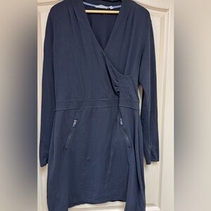 Athleta Suedy Lady Long Sleeve Faux Wrap Dress